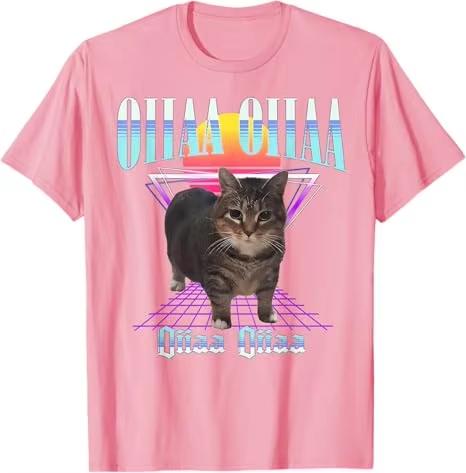 

Oiia Oiia Cat Meme Funny SpiningCat Novelty Gift for Unisex Women TShirt Funny Kitty Lover Saying Tee Short Sleeve Graphic Outfit 4XL