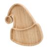 Santa Hat Serving Tray Wooden Dish Platter for Dessert   Nuts   Storage Holiday Decoration