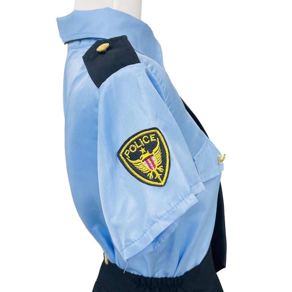Police Cosplay Halloween Police Officer Costume Skirt Tie Set Policewoman Disguise Cute Uniform Sexy Mini Skirt Cosplay Police Costume Cultural