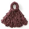 Muslim Modal Hijab Cotton Rayon Scarf for Women Double Stitching Wide Edge Rayon Shawl Islamic Thin Soft Viscose Turban Headband