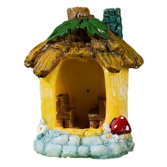 Micro Landscape Ornaments Resin Fairy Garden Accessories Small Wooden Tree Houses for Plants Fish Tank Decor DIY Scenes Cake