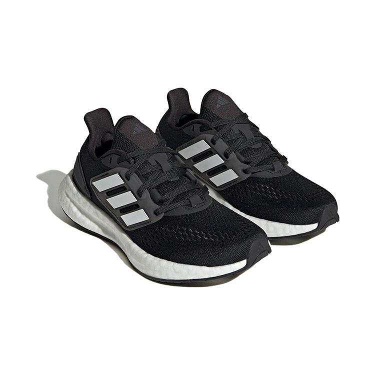 New Adidas Pureboost 22 Low Top Running Shoes Black White Teenagers GZ2599