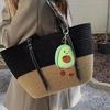 Soft Avocado Keychain Charm Plush Key Chain Soft Polyester Bag Pendant Stylish Accessory for Car Keys and Backpacks