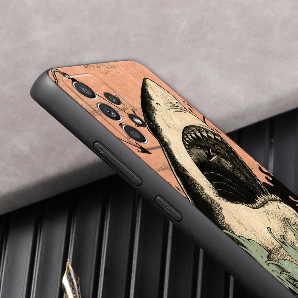Japanese Wave Dragon Anime Phone Case For Samsung Galaxy A57 A56 A37 A55 A36 A26 A54 A52 A35 A34 A25 A17 A16 A15 A07 Soft Cover