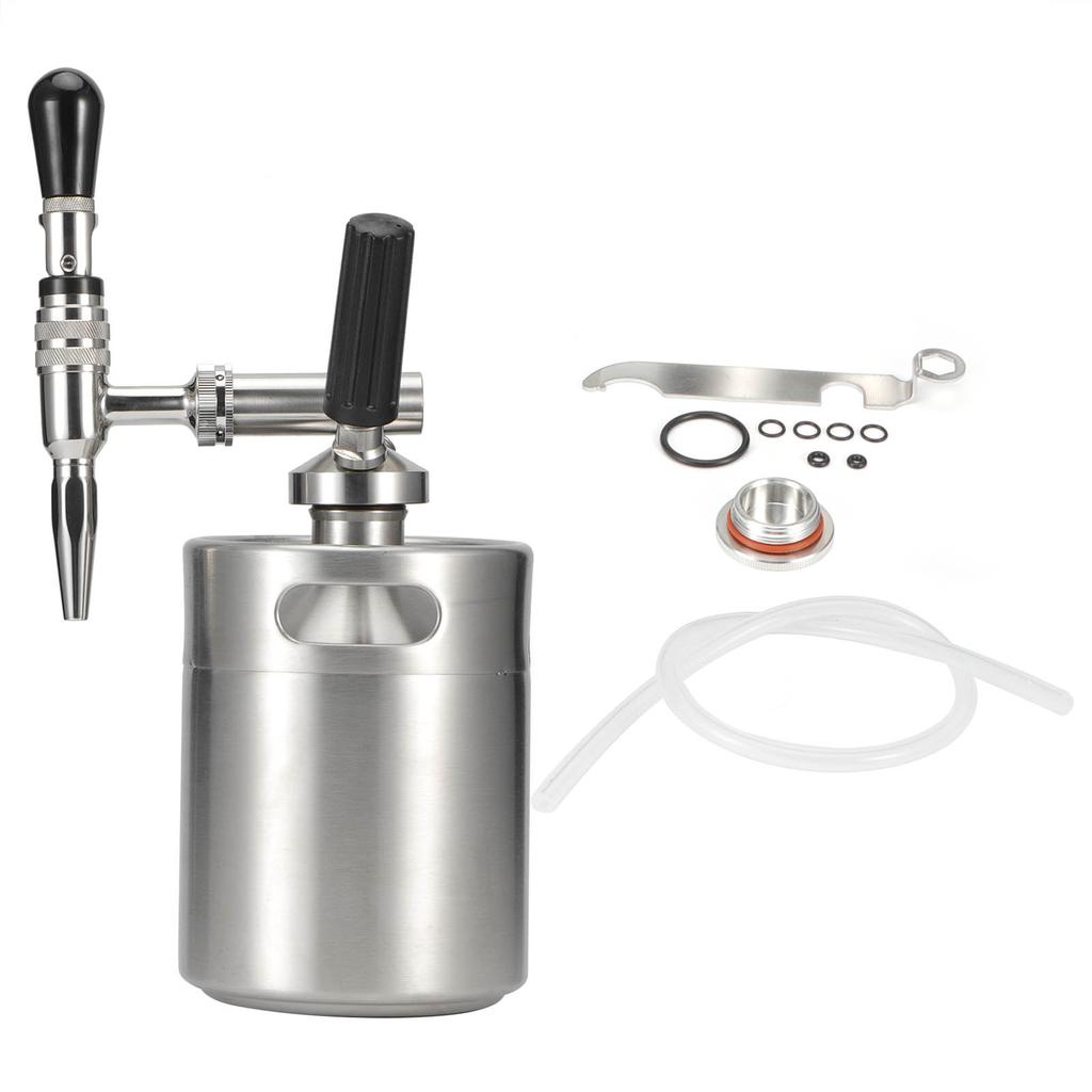 Nitro Cold Brew Kaffebryggare Rostfri Keg Kväve Kaffemaskin Dispenser System Kit 3.6L
