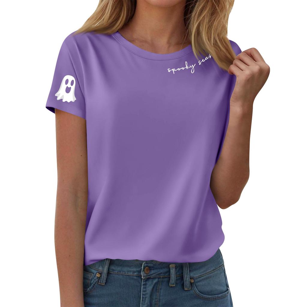 Women's T-shirts, Women's Short-sleeved Tops, Summer Fashion Round Neck Casual Stylish Shirts, Tunic Tops