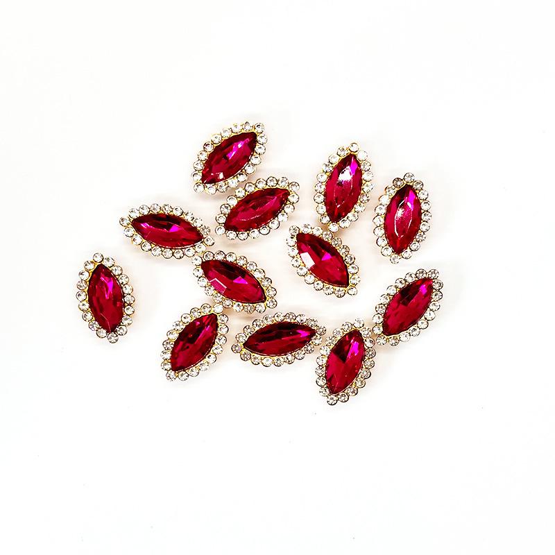 Hand-Sewn Rhinestone Sunflower Crystal Clasp DIY Clothing Accessory