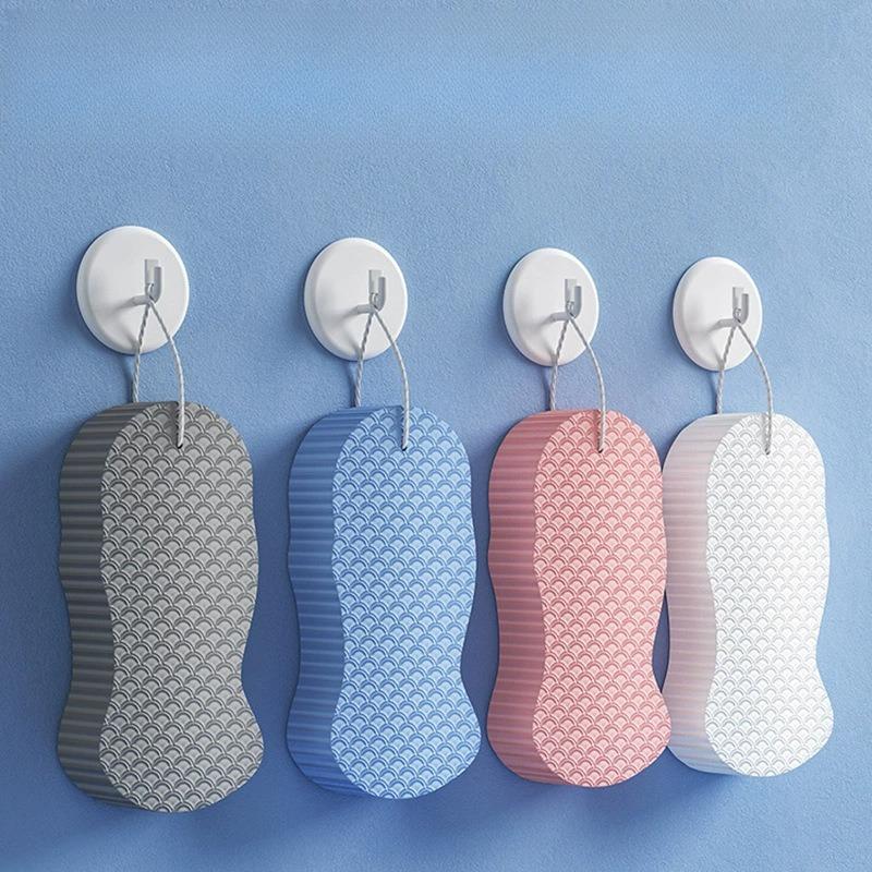 4 Pcs Mixed Colors Ultra Soft Exfoliating Bath Sponges 3D Textured Dead Skin Body Scrubber 4pcs mixed colors