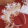 Sequin Christmas White Snowflake Headbands Plastic Non-slip Snowflake Headdress Exquisite Wear-resistant Cosplay Headbands