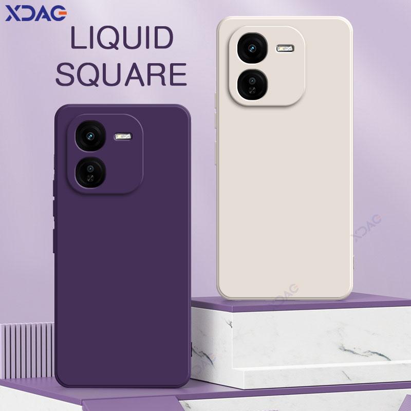 

Luxury Cellphone Cases for VIVO iQOO Z9X Z9 X 5G Global Version Square Liquid Silicone Mobile Covers iQOOZ9X Soft Shell