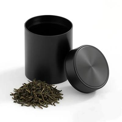 Portable Mini Sealed Jar Moisture-proof Aluminium Alloy Tea Can Solid Color Nut Candy Food Storage Container Travel