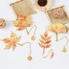 Vintage Metal Bookmark Nature-Inspired Maple Leaf Bookmark Metal Chain Bookmark Elegant For School Gift For Friends Reading