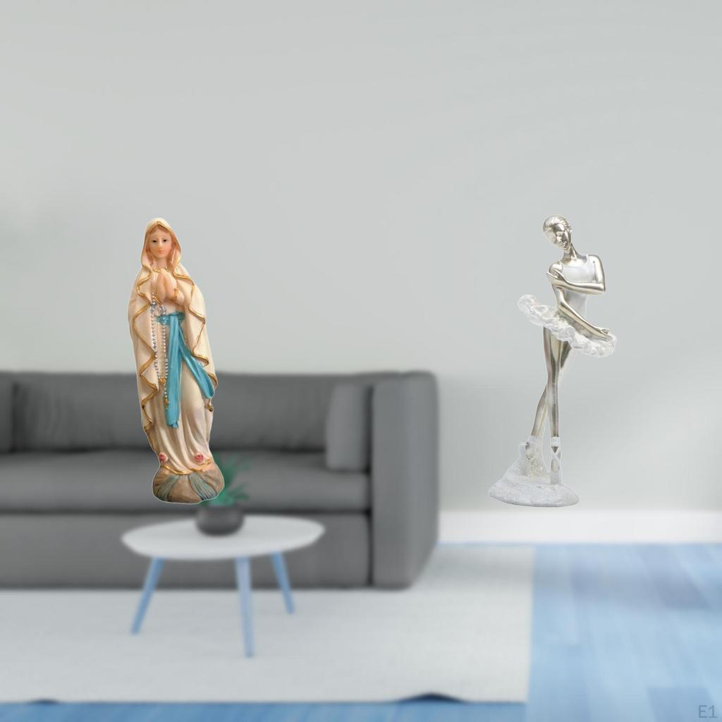 Virgin Mary Ballerina Statue Lady Dancing Girl Figurine Decorative Artwork Resin Sculpture for