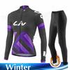 Velvet Warm Cycling Suit Set Women Fashion Long Sleeves Cycling Jersey Set Thermal Fleece Female MTB Road Bike Mallot Ciclismo Hombre