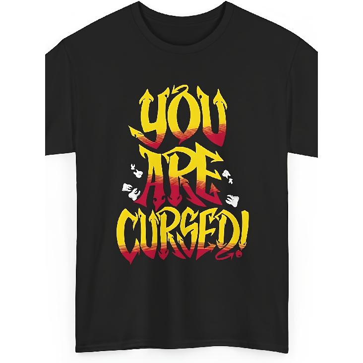 2026 New Style T-Shirts Perfect As Gifts Or Birthday Presents 1pc 2026 New Dan Hausen Cursed Pro Wrestling T Shirt Men Casual You Are Cursed Tee