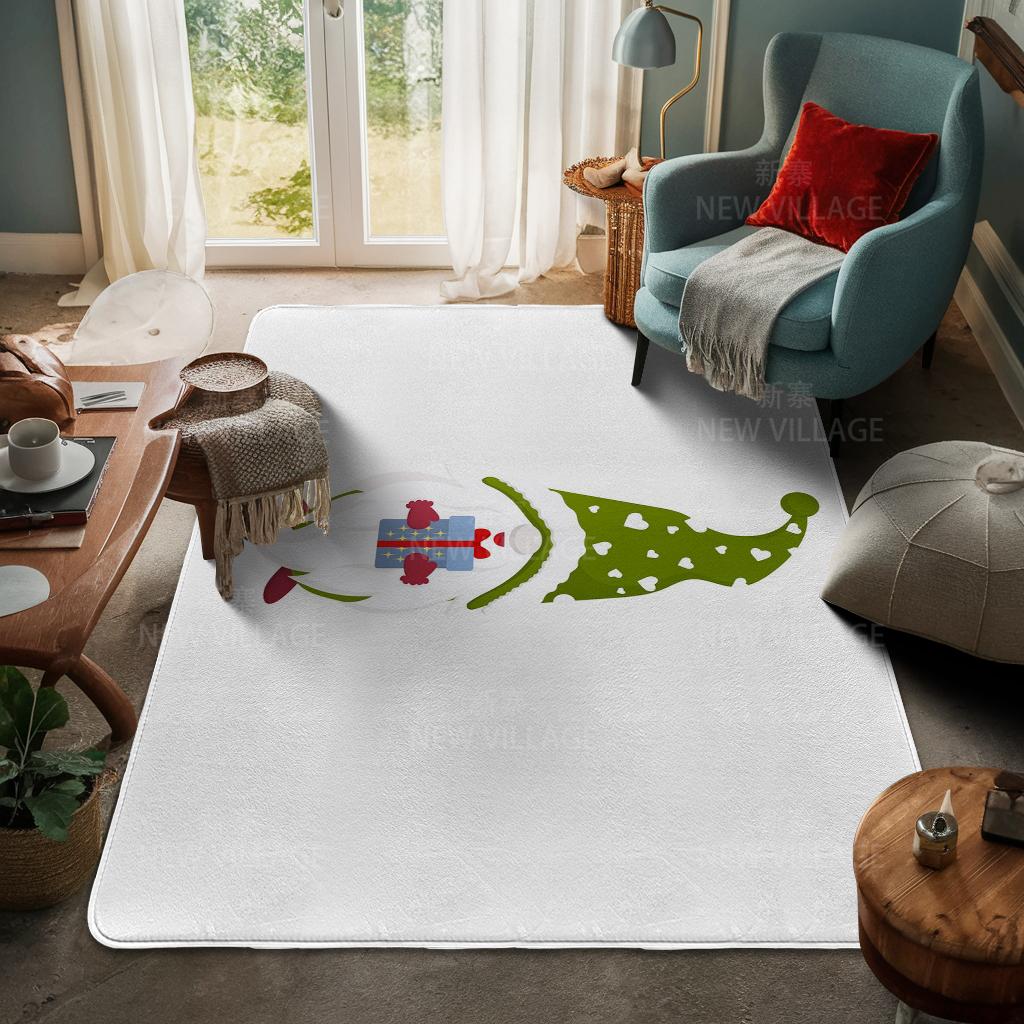 House Entrance Carpet Home Door Mat Living Room Bath Foot Bathroom Non-slip Water Absorption Rugs Bath Merry Christmas Winter