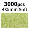 1000/3000PCS Wholesale Red Green Oval Soft Rubber Luminous Fishing Beads Glowing Sink Beads For Fishing Rigs Fishing Lure Tackle