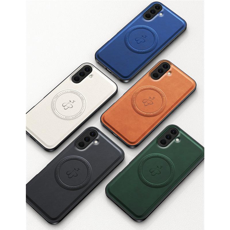 PU Leather Wireless Charging Magnetic Case for Samsung Galaxy A56 A36 A26 A16 5G A55 A35 Protective Cover Hard Back Shell Coque