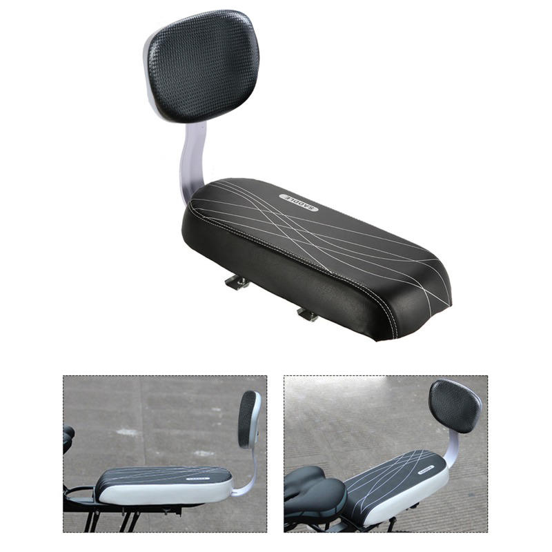 Comfortable Kids Bicycle Rear Seat with Backrest Children Self-driving soft cushion Passenger Seat Cushion