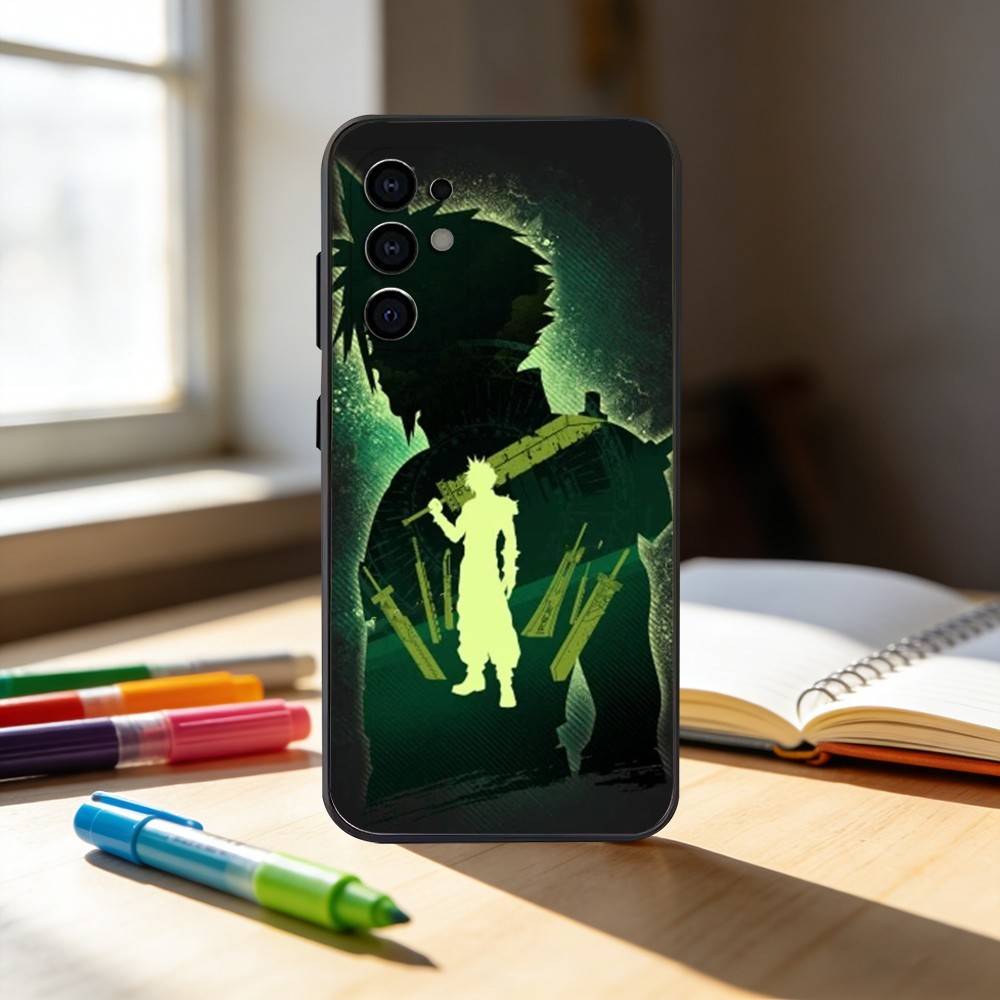 F-Final F-Fantasy V-VII Cloud Phone Case For Samsung S25,S24,S21,S22,S23,S30,Ultra,S20,Plus,Fe,Note,10,9,5G Black Cover