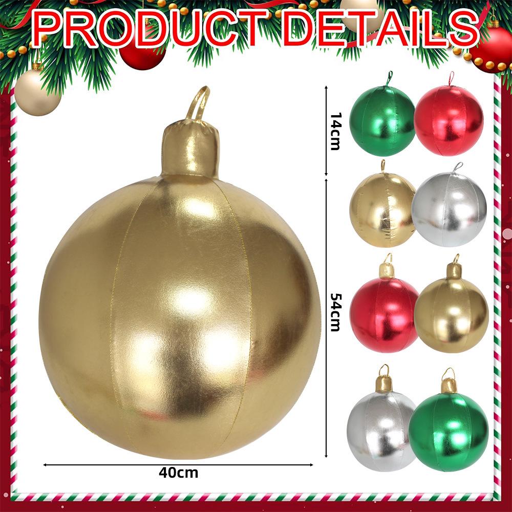 Inflatable Outdoor Christmas Ornament Ball - Festive Courtyard Decoration for Christmas Parties