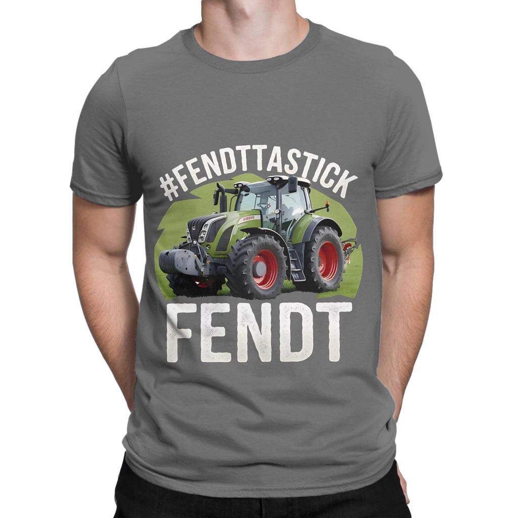 Fendt GerUnisex Tractoren fendttastick groen Nieuwigheid 100% Katoen T-shirt Fendt Tops T-shirts Voor Unisex