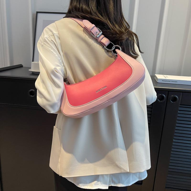 Genți de ultimă generație pentru femei 2024 stil nou, la modă și versatil, design de nișă, geantă mică cu un singur umăr, textură, geantă la modă pentru subsuoară