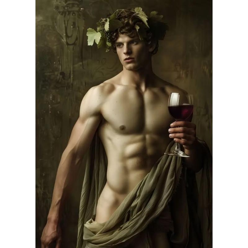 Two European Boys Wearing Wings Poster Handsome Gay Boy Love Prints Canvas Painting for Wall Art Living Room Home Decor Mural