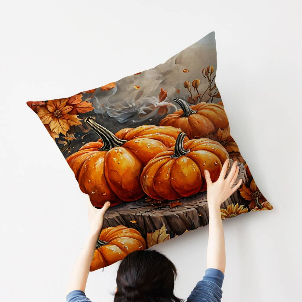 Autumn Harvest Festival Fall Leaf Pillowcases Home Bedding Decorative Pillow Cover Wedding Super Soft Pillow Case