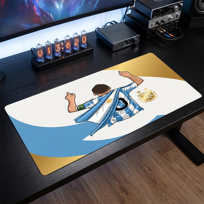Argentina Football Crest Mouse Pad, Extended Non Slip Rubber Desk Mat for Gaming Office Laptop Fan Gift