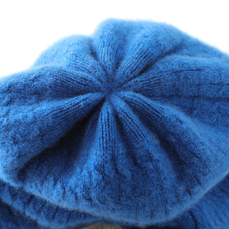 Women's Cashmere Hat Qinghe Cashmere 30% Cashmere 70% Wool Women's Autumn and Winter Cashmere Headscarf Soft and Warm