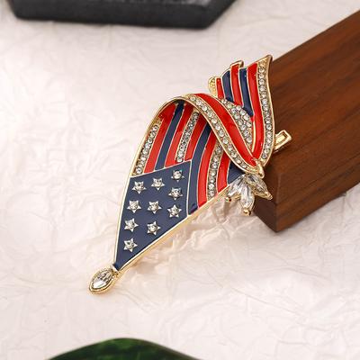 Women's Fashion Flag Brooch