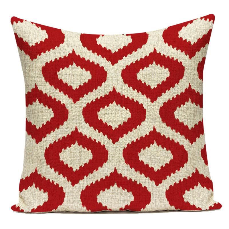 Decorative Pillows Simple Colorful Wave Stripe Geometry Polyester Pillows Cushion Covers Pillow Cover Sofa Home Decor