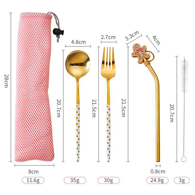 

Золотой набор столовых приборов из нержавеющей стали Вилка для стейка Кофейная ложка Чайная ложка соломинка Столовые приборы Можно мыть в посудомоечной машине Кухонная посуда