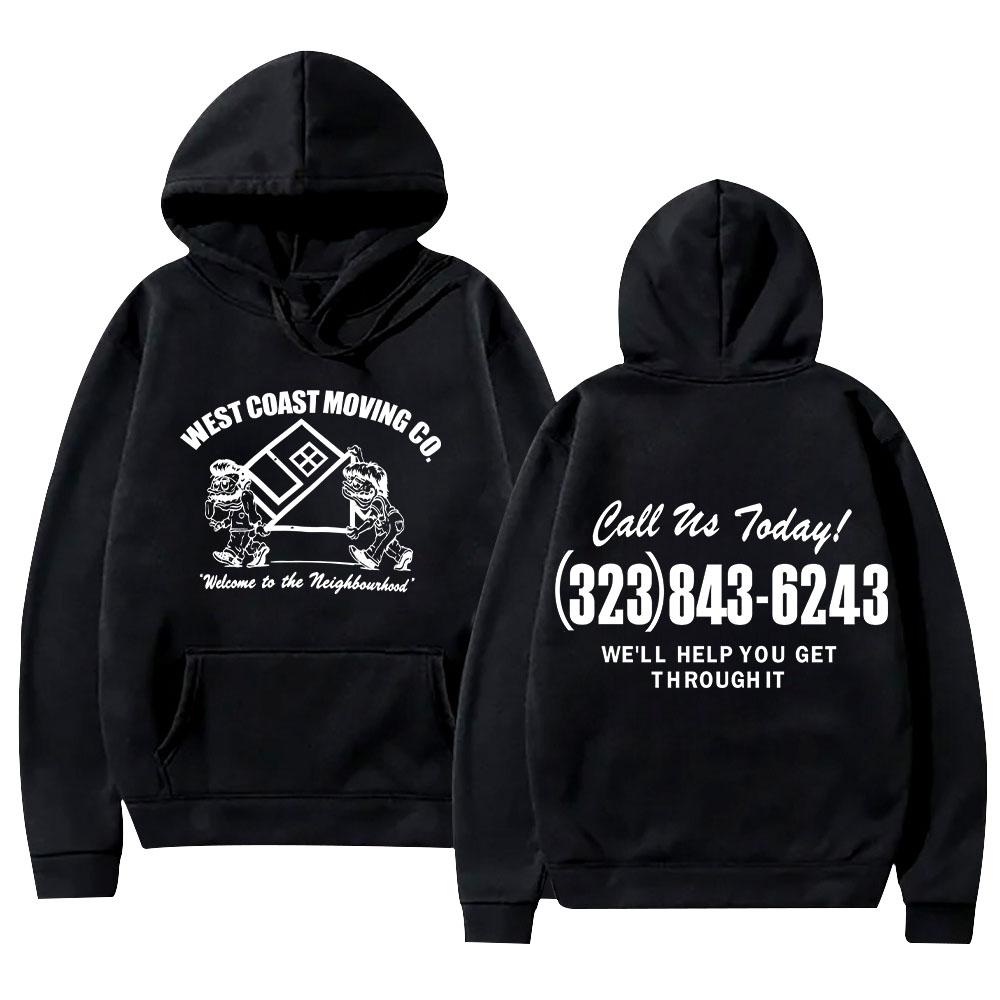 Welcome To The Neighbourhood 323-THE-NBHD Hoodies The Neighbourhood Band Streetwear Long Sleeve Unisex Oversized Casual Pullover XS