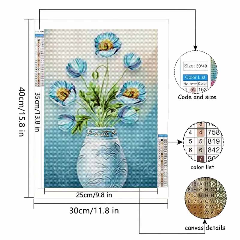 New Arrival 5D DIY Full Circle Diamond Painting "Flower Arrangement" Embroidery Cross Stitch Home Decor Gift