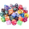 7-28pcs Polyhedral Dice Set with 1-4pcs Black Storage Bag Color Number Polyhedra Dice RPG D&D Role-playing Games Accessories
