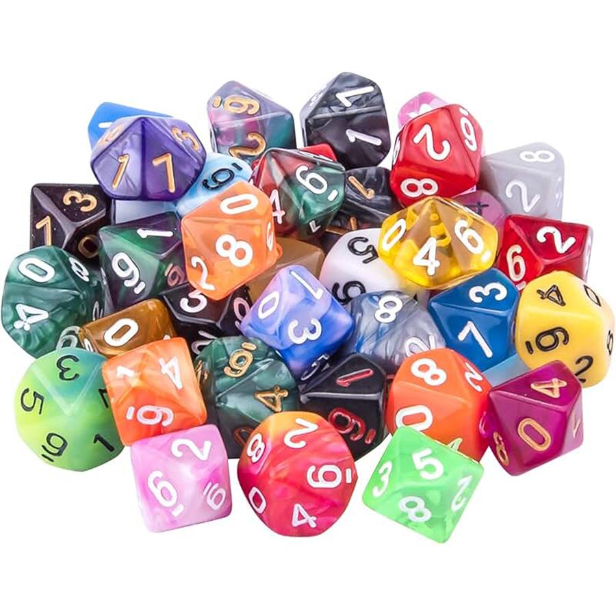 7-28pcs Polyhedral Dice Set with 1-4pcs Black Storage Bag Color Number Polyhedra Dice RPG D&D Role-playing Games Accessories