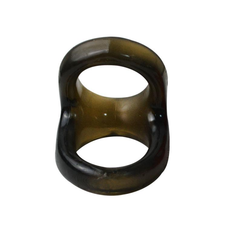 Tpe Men Lock Fine Non-vibrating Double Ring Soft Ring Delay Ejaculation Sex Toys