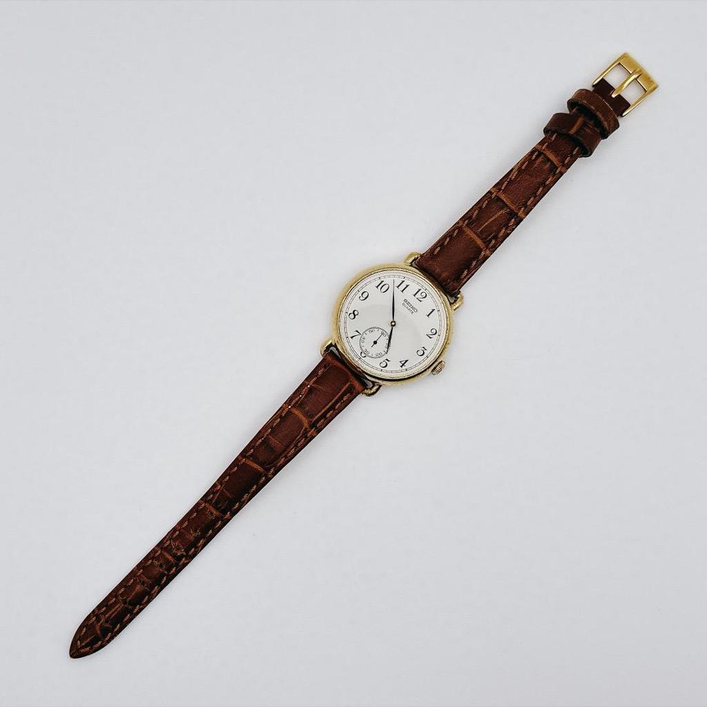Used vintage SEIKO unisex small second round working battery replaced