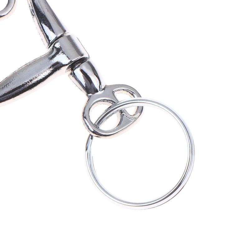 Alloy Horse Bit Charm Keychain Metal Ring Pendant Bag Decoration Backpack Accessory For Men And Women