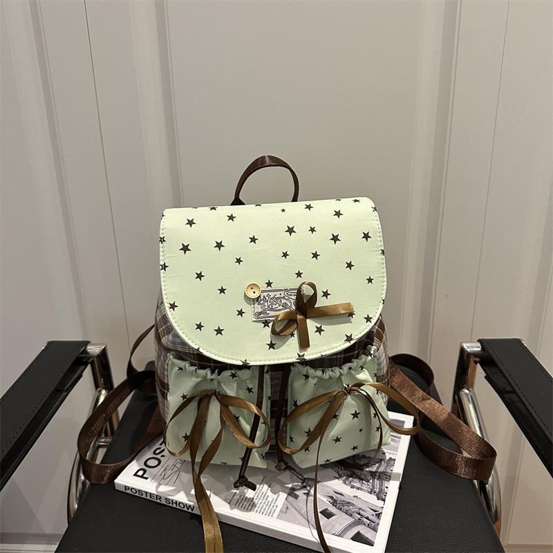 Backpack Women's Retro Style High-end Bag Simple High-value Fabric Oxford Cloth with Small Backpack