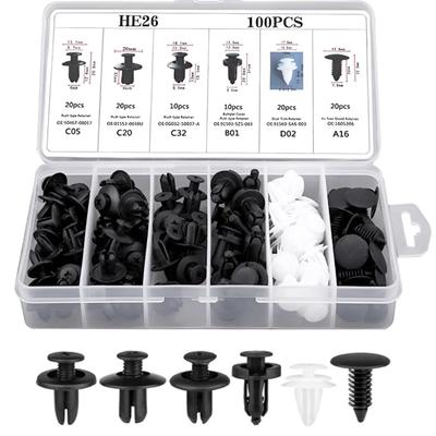 100 Stück Auto Nieten Auto Clips Drucknieten Kunststoffnieten Auto Innenraum Clip Halteclip Autoteile