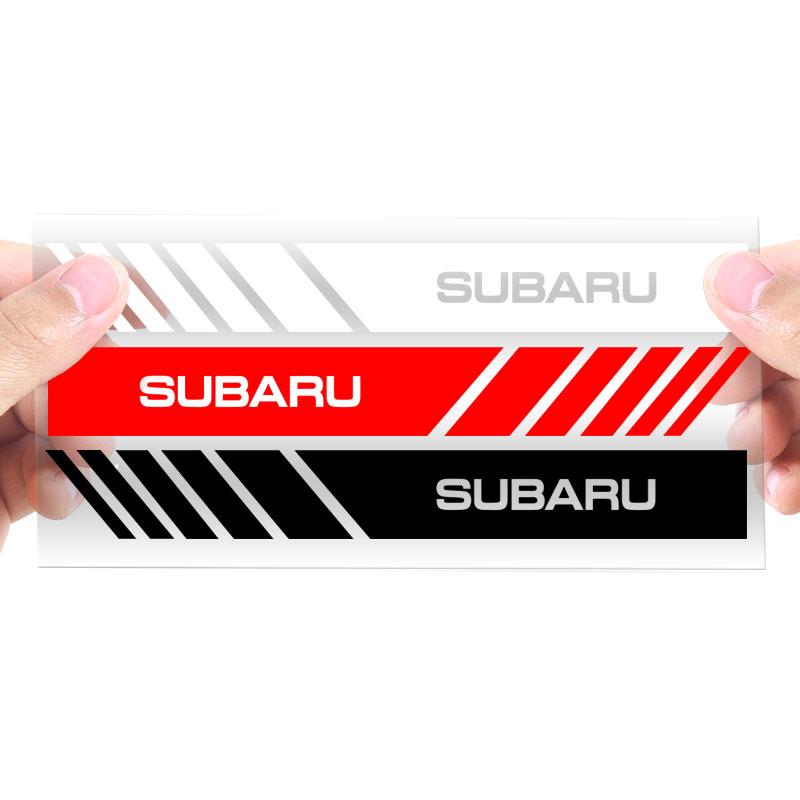 2 STÜCKE Auto Rückspiegel Seitenstreifen Badge 3D Aufkleber Autostyling Für Subaru Outback Crosstrek XV Forester BRZ Legacy Impreza WRX 2006 STI Ascent