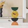Creative Balance Art Desk Clock Color Texture Desktop Ornament Table Clock Decor Room Light Luxury Home Decor Dekorasi Ruma