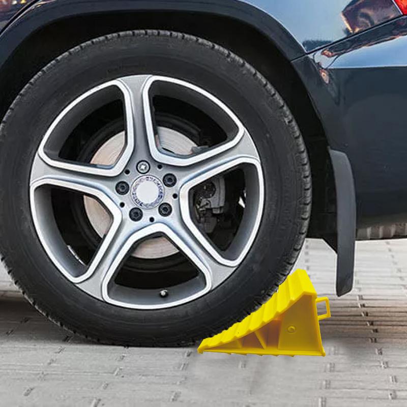 Car Wheel Tire Chock Stop Block Anti-slip Plastic Base Tire Support Pad Portable Tire Support Chock For Secure Car Trailer Park