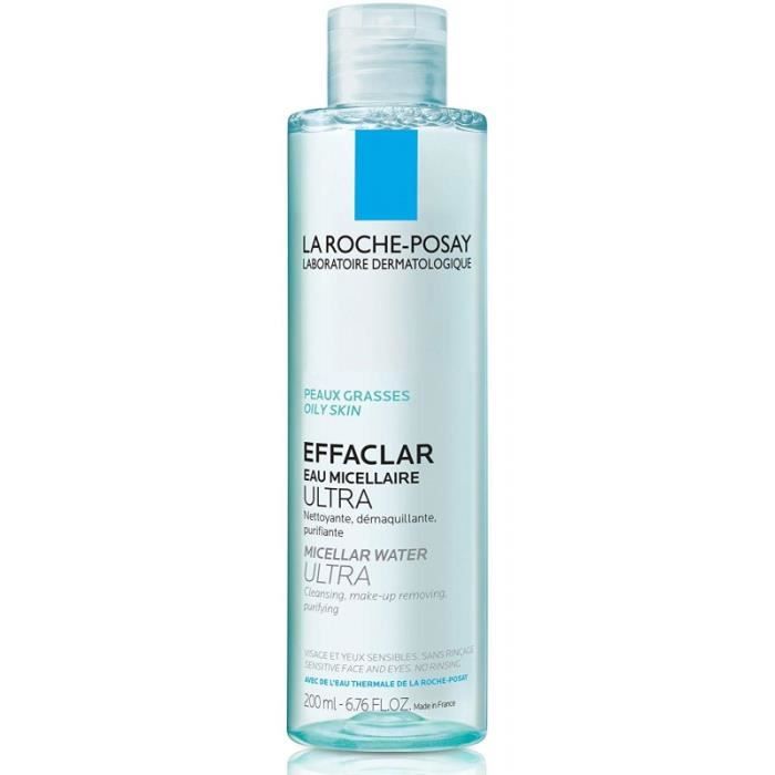 Eau micellaire - LA ROCHE POSAY - EFFACLAR - 200 ml - Hypoallergénique - Tous types de peau