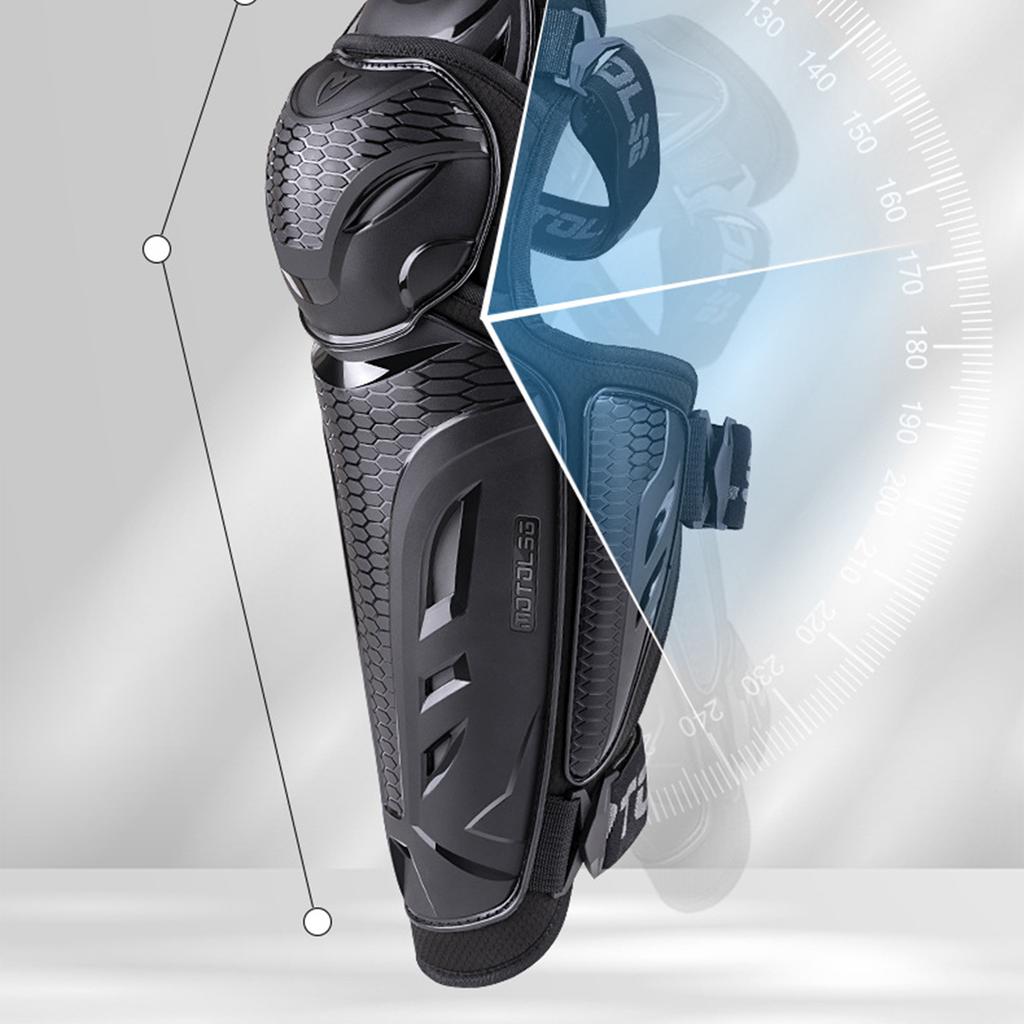 L მოტოციკლის მუხლის და იდაყვის დამცავი კომპლექტი ოთხი მრგვალი თავით შეჯიბრის დამცავი, გამავლობის მოტოციკლეტის სატარი მოწყობილობა, სპორტული დამცავი