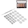 Metal Stickers Square Empty Palette Stickers Round Makeup Colorful Palette Sticker for Eyeshadow Palette Set