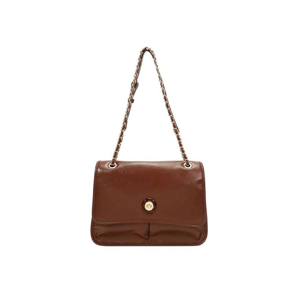 IELGY Brown Messenger Bag, Commuter Soft Leather Large Capacity Shoulder Bag
